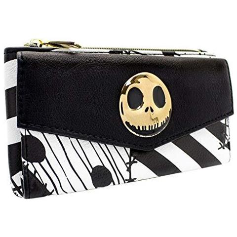 Nightmare Before Christmas Patchwork Nero Della Moneta E Della Frizione Della Carta Borsa - Foto 1