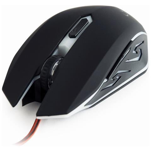 MUSG-001-R, USB, Giocare, Pressed buttons, Rotella, PC, Nero, Rosso - Foto 4