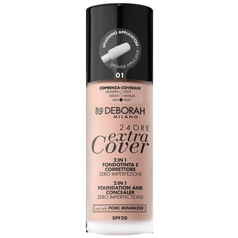24 Ore Extra Cover 2 In 1 Fondotinta E Correttore N. 01 Fair Spf 20 Da 30 Ml - Foto 2