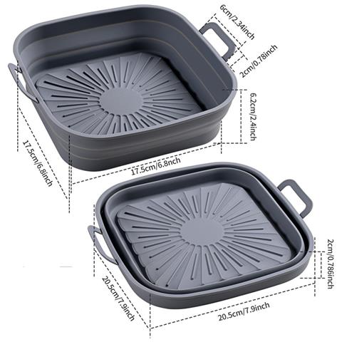 Friggitrice Ad Aria Pieghevole Forma In Silicone 17,5 Cm Confezione Da 2 Multicolor - Foto 8