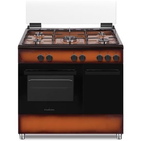 Cucina SS590GEB 5 Fuochi a Gas Forno a Gas Grill Elettrico 90x60 cm Colore Marrone - Foto 1