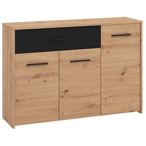 Caddie - Comò Tre Ante Un Cassetto Moderno Minimal In Legno - Foto 1