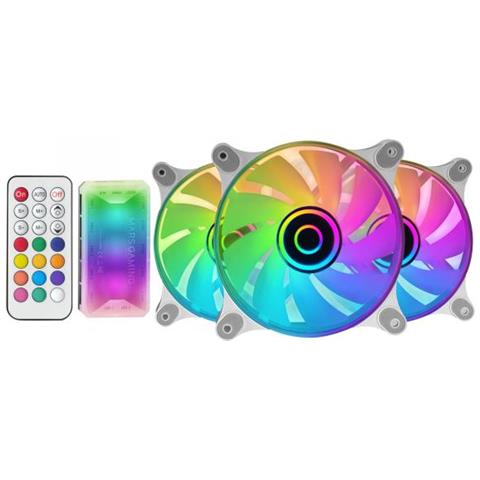 Mars Gaming Sistema Di Raffreddamento Per Computer Case Per Computer Ventilatore 12 Cm Colore Bianco 3 Pz - Foto 2