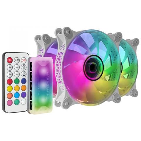 Mars Gaming Sistema Di Raffreddamento Per Computer Case Per Computer Ventilatore 12 Cm Colore Bianco 3 Pz - Foto 1