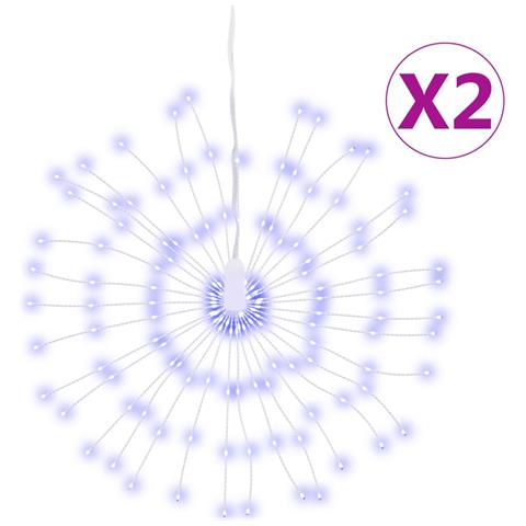 Illuminazioni Di Natale Galassia 140 Led 2pz Blu 17 Cm - Foto 1