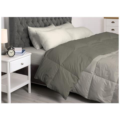 Interno Imbottitura Piumino Invernale 300gr Mq In Piuma D''oca Bicolor Vari Colori Matrimoniale Grigio Ch-sc - Foto 2