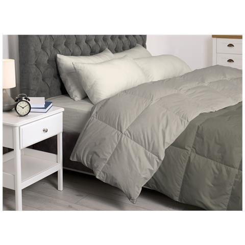 Interno Imbottitura Piumino Invernale 300gr Mq In Piuma D''oca Bicolor Vari Colori Matrimoniale Grigio Ch-sc - Foto 1