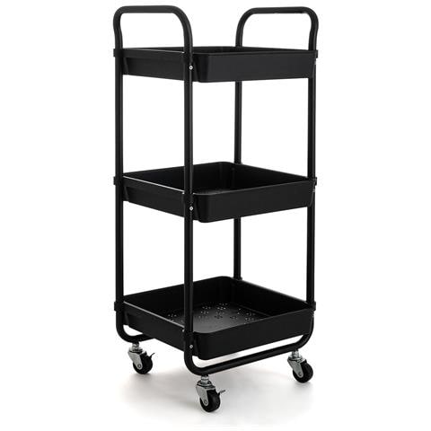 Carrello Per Verdure Apolo Nero Metallo 34,5 X 29,5 X 77 Cm - Foto 1