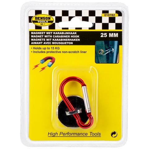 Moschettone Rosso Calamita Acciaio (2,5 Cm) - Foto 1