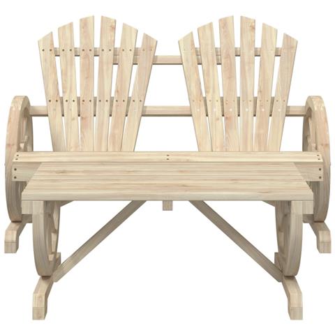 Set Salotto Da Giardino 2 Pz In Legno Massello Di Abete - Foto 3