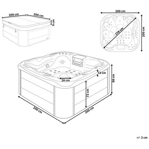 Vasca Idromassaggio Da Esterno Con Led Lastarria Blu - Foto 2