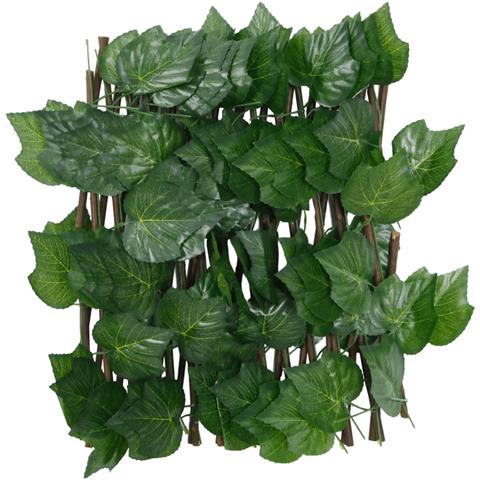 Traliccio Foglie Vite Artificiale Espandibile Verde 180x20 Cm - Foto 2
