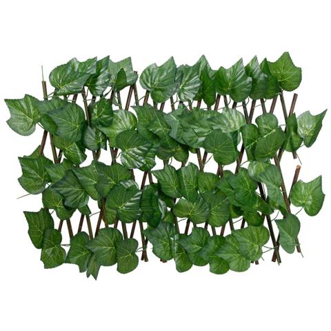 Traliccio Foglie Vite Artificiale Espandibile Verde 180x20 Cm - Foto 6