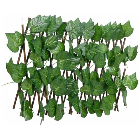 Traliccio Foglie Vite Artificiale Espandibile Verde 180x20 Cm - Foto 1