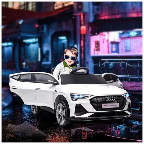 Macchina Elettrica Per Bambini 12v Con Telecomando, Velocità 3-8km /h, Luci E Musica, Età 3-5 Anni, Bianco - Foto 2