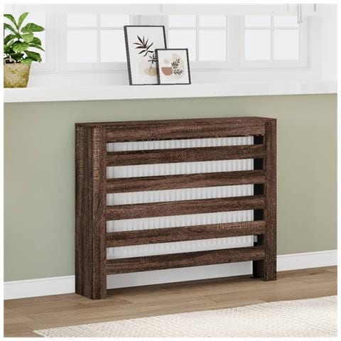 Copertura Termosifone Rovere Marrone 104x20x82cm In Multistrato - Foto 1