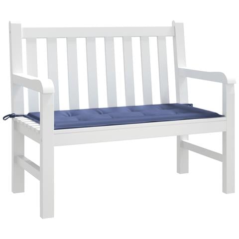 Cuscino Panca Da Giardino Blu Marino 100x50x3 Cm Tessuto Oxford - Foto 3