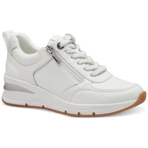 Leisure Trainers White Silver Sneakers Sintetico E Tessile Scarpe Donna Bianco Eu 40, 1-23721-42 171 - Foto 1