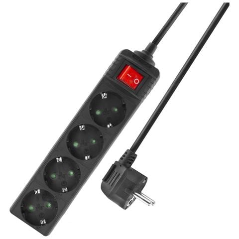 AC2440 prolunghe e multiple 2 m 4 presa (e) AC Interno Nero - Foto 1