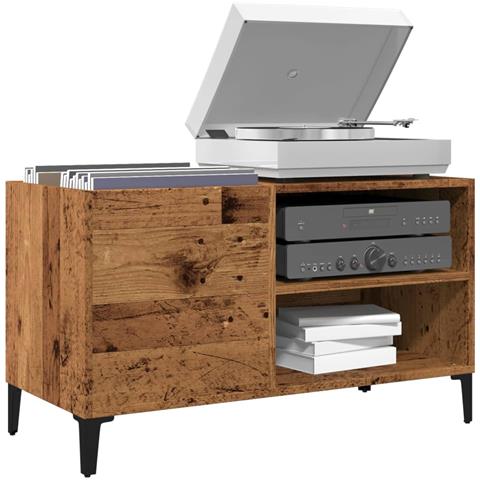 Mobile Porta Dischi Legno Antico 84,5x38x48cm Legno Multistrato - Foto 1