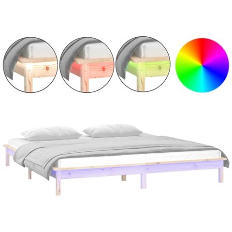 Lusso Casadino -  Giroletto Con Led 150x200 Cm King Size In Legno Massello - Foto 1