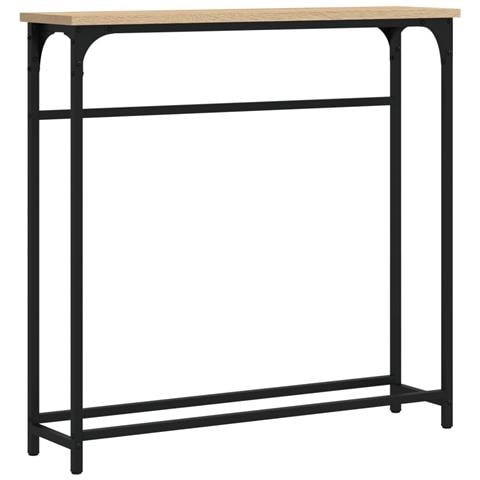 Tavolo Consolle Rovere Sonoma 75x19,5x75 Cm Legno Agglomerato - Foto 1