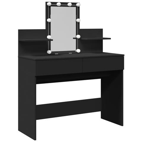 Toeletta Con Led Nero 100x40x130 Cm - Foto 1