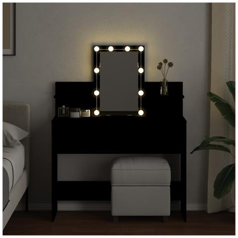Toeletta Con Led Nero 100x40x130 Cm - Foto 2
