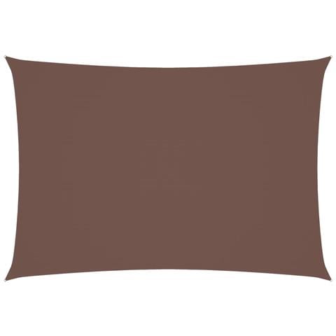 Parasole A Vela Oxford Rettangolare 3x5 M Marrone - Foto 1