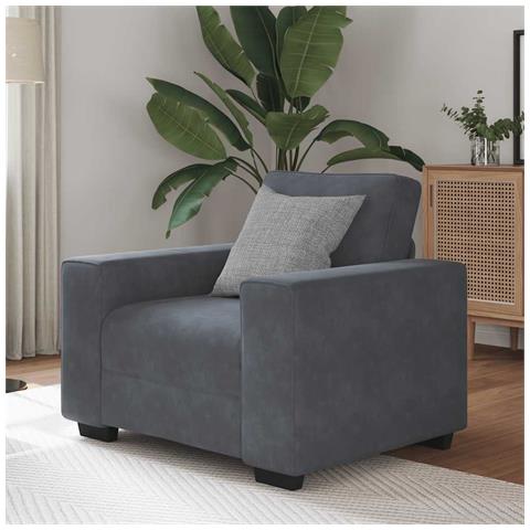 Divano Sedia Grigio Scuro 60 cm Velluto - Foto 2