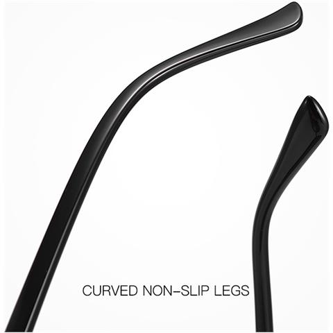 Eleganti Occhiali Da Sole A Specchio Con Montatura Dorata Black - Foto 2