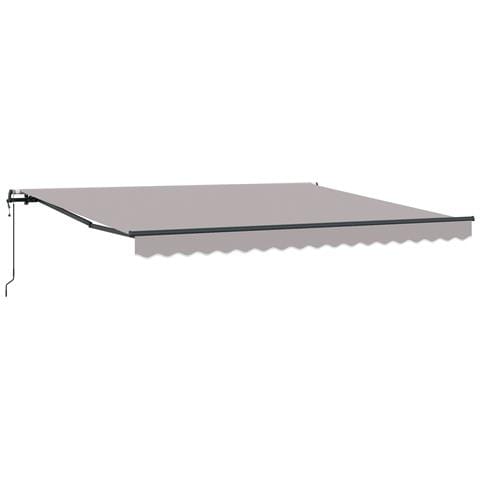 Tendone Retrattile Automatico Grigio Chiaro 400x350 cm - Foto 1