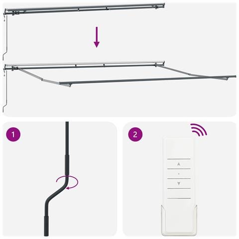 Tendone Retrattile Automatico Grigio Chiaro 400x350 cm - Foto 9