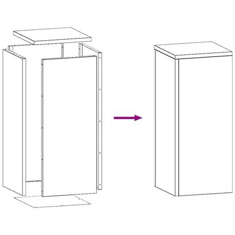 Supporti per Piante da Esterno Pillar 2 pcs Antracite 24x24x55 cm Acciaio - Foto 9