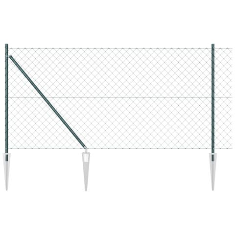Recinzione a maglie con punte 10 x 1 m Acciaio rivestito in PVC - Foto 1
