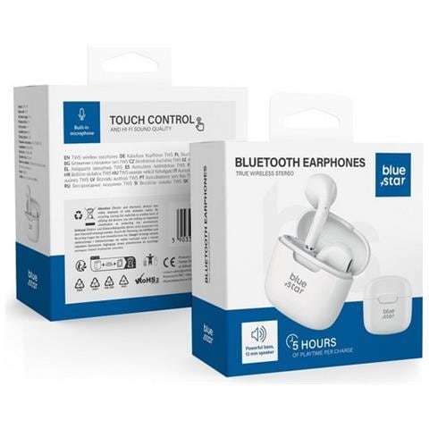 Auricolare Bluetooth 5.3 Tws Fi7 Stereo Ergonimic White Per Smartphone - Foto 5