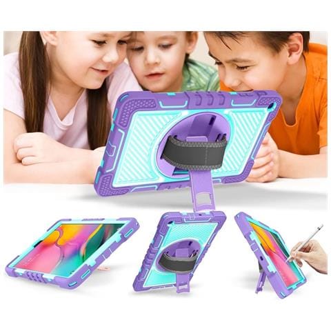 Custodia Per Samsung Galaxy Tab A 10.1"" Armored Con Supporto Viola - Foto 2