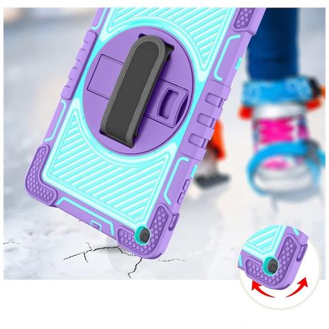 Custodia Per Samsung Galaxy Tab A 10.1"" Armored Con Supporto Viola - Foto 4