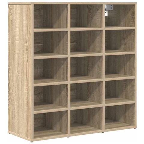 Scarpiera rovere sonoma 77.5 x 30 x 83.5 cm Legno multistrato - Foto 1