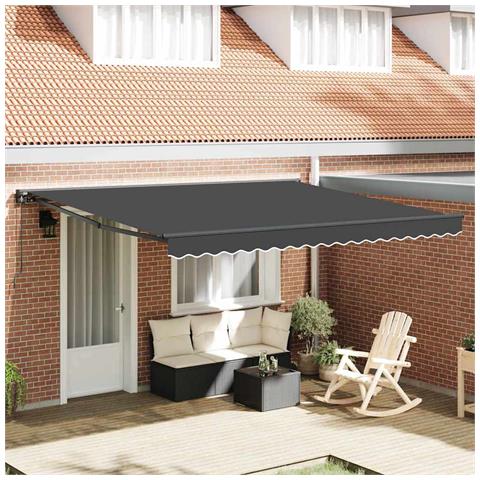 Tenda Retrattile Antracite 400x300 cm Tessuto - Foto 2