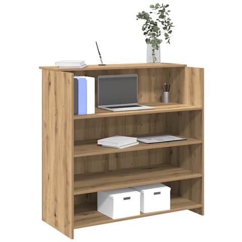 Banco Reception Rovere Artigianale 100x50x103,5cm in Truciolato - Foto 2