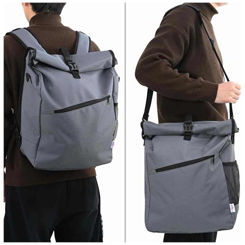 Borsa per biciclette Grigio 33 x 16 x 48 cm Poliestere - Foto 2