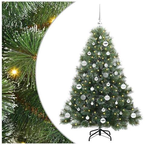 Albero di Natale artificiale con 150 LED Verde 150 cm PE e PVC - Foto 1