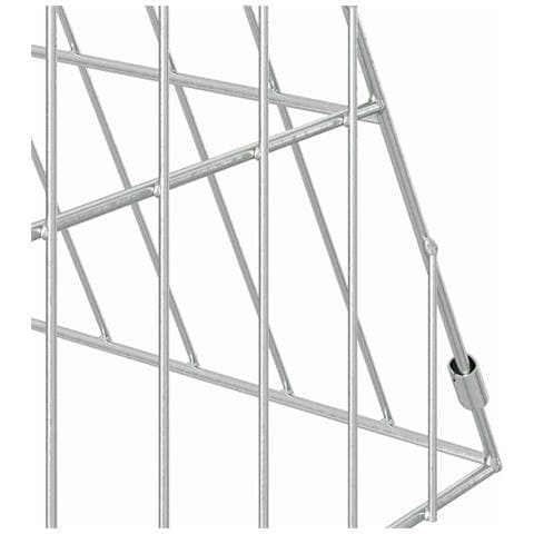 Gabbia per Conigli Argento 650 x 55 x 55 cm Acciaio zincato - Foto 9