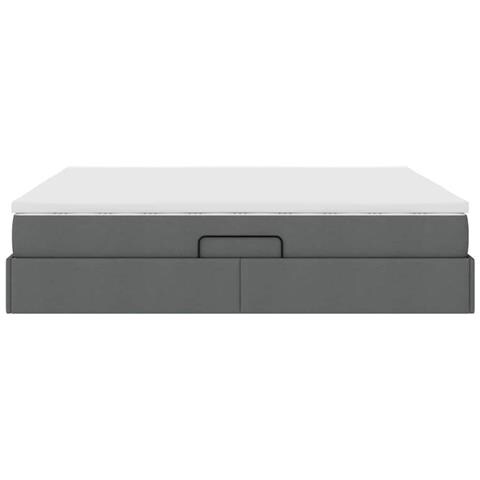 Letto con contenitore e materasso Grigio scuro 180 x 200 cm - Foto 9