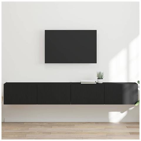 Mobile TV da parete 2 pcs Nero 60 x 31 x 29.5 cm - Foto 2