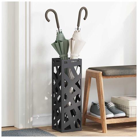 Supporto per Ombrellone Nero 15.5 x 15.5 x 49 cm Metallo - Foto 2