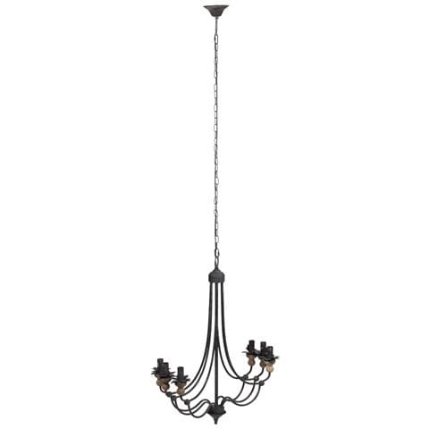 Lampada Da Soffitto In Metallo Nero D69x86h Cm - Foto 1