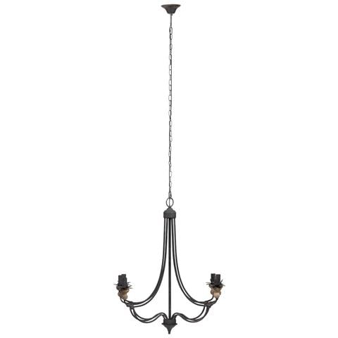 Lampada Da Soffitto In Metallo Nero D69x86h Cm - Foto 2