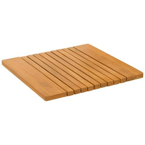 Tappeto da bagno Tinta unita Marrone 59 x 40 cm legno - Foto 1